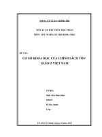 Tiểu luận CNXHKH: Vấn đề tôn giáo ở Việt Nam hiện nay và một số biện pháp giải quyết