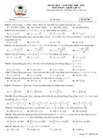  mẫu trình bày đề thi trắc nghiệm: (áp dụng cho các môn lý, hóa, sinh)