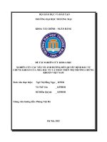 NGHIÊN CỨU CÁC YẾU TỔ ẢNH HƯỞNG ĐẾN QUYẾT ĐỊNH ĐẦU TƯ CHỨNG KHOÁN CỦA NHÀ ĐẦU TƯ CÁ NHÂN TRÊN THỊ TRƯỜNG CHỨNG KHOÁN VIỆT NAM