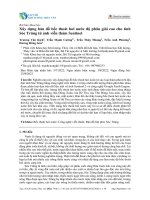 Xây dựng bản đồ bốc thoát hơi nước độ phân giải cao cho tỉnh Sóc Trăng từ ảnh viễn thám Sentinel