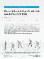 Các chính sách thu hút kiều hối qua kênh chính thức