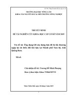 Ứng dụng GIS xây dựng bản đồ bị tổn thương ngập lụt do biến đổi khí hậu tại Thành phố Tam Kỳ, tỉnh Quảng Nam