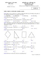 Đề thi học kì 1 môn Toán lớp 6 năm 2021-2022 có đáp án - Sở GD&ĐT Bắc Giang