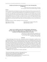 Phân lập và định danh nấm trichoderma đối kháng với tác nhân gây bệnh vàng lá, thối rễ trên cây có múi tại một số tỉnh đồng bằng sông Cửu Long
