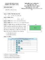 Đề thi học kì 1 môn Toán lớp 6 năm 2021-2022 có đáp án - Trường THCS Hưng Long