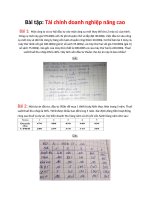 tài chính doanh nghiệp nâng cao