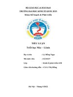Quan điểm của triết học Mác - Lênin về tri thức, vai trò của tri thức và sự vận dụng quan điểm đó trong nghiên cứu, học tập của sinh viên..