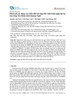 Đánh giá tác động của biến đổi khí hậu đến tình hình ngập lụt hạ lưu sông Trà Khúc tỉnh Quảng Ngãi