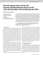 Phát triển năng lực tự học cho học sinh trung học phổ thông thông qua dạy học chủ đề “Sản xuất nước Giaven” theo mô hình giáo dục STEM
