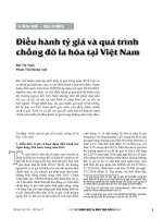 Điều hành tỷ giá và quá trình chống đô la hóa tại Việt Nam