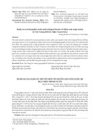 Đánh giá đa dạng di truyền một số nguồn gen nấm Linh chi dựa trên trình tự ITS