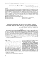 Phân lập tuyển chọn xạ khuẩn ứng dụng trong xử lý rơm rạ trên đồng ruộng tại vùng trồng lúa ven đô thành phố Hà Nội