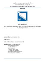 BÁO CÁO THỐNG KÊ VỀ TÌNH HÌNH HỌC TẬP CỦA SINH VIÊN ĐẠI HỌC KINH TẾ - ĐẠI HỌC ĐÀ NẴNG