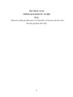 Phân tích và đánh giá chính sách y tế về bảo hiểm y tế cho học sinh sinh viên ở Việt Nam giai đoạn 2019-2022.pdf