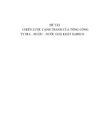 Chiến lược cạnh tranh của tổng công ty bia rược nước giải khát SABECO