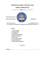 Quy luật lưu thông tiền tệ và ứng dụng giải quyết và kiểm soát lạm phát ở Việt Nam.pdf