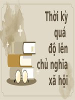 Thời kỳ quá độ lên chủ nghĩa xã hội