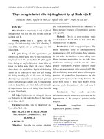 Thực trạng tuân thủ điều trị tăng huyết áp tại Bệnh viện E