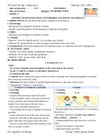 Giáo án tiếng Anh 6 Global Success học kì 1