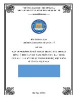 Vận dụng rào cản kỹ thuật trong bảo hộ mặt hàng ô tô của việt nam. phân tích tác động của rào cản kỹ thuật trong bảo hộ mặt hàng ô tô của Việt Nam.pdf