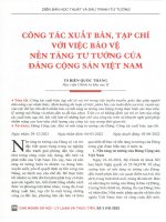 Công tác xuất bản, tạp chí với việc bảo vệ nền tảng tư tưởng của Đảng Cộng sản Việt Nam.pdf
