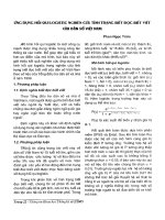 ứng dụng hồi qui logistic nghiên cứu tình trạng biết đọc biết viết của dân số việt nam 