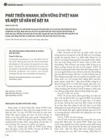 Phát triển nhanh, bền vững ở việt nam và một số vấn đề đặt ra 