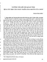 Những vấn đề cần quan tâm qua các báo cáo phát triển con người của undp 