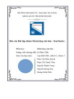 Báo cáo Bài tập nhóm Marketing căn bản - Startbucks
