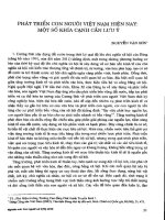 Phát triển con người việt nam hiện nay một số khía cạnh cần lưu ý 