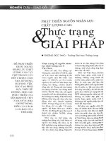 Phát triển nguồn nhân lực chất lượng cao thực trạng và giải pháp 