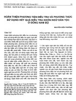 Hoàn thiện phương tiện điều tra và phương thức sử dụng kết quả điều tra ngôn ngữ dân tộc ở đông nam bộ 