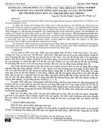 Đánh giá ảnh hưởng của công tác thu hồi đất nông nghiệp đến sinh kế của người nông dân tại dự án xây dựng khu đô thị mới quận hải an, thành phố hải phòng 