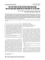 Giải pháp nâng cao hiệu quả hoạt động kinh doanh của các ngân hàng thương mại cổ phần niêm yết tại việt nam 