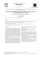 a measuring and optimizing method of precision consistency for five axis multi spindle gantry machine 