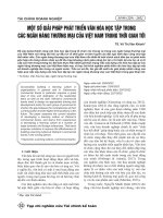 Một số giải pháp phát triển văn hóa học tập trong các ngân hàng thương mại của việt nam trong thời gian tới 