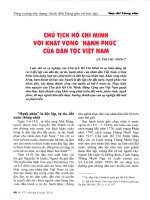 Chủ tịch hồ chí minh với khát vọng hạnh phúc của dân tộc việt nam 