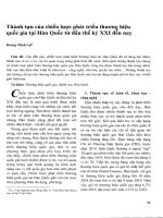 Thành tựu của chiến lược phát triển thương hiệu quốc gia tại hàn quốc từ đầu thế kỷ XXI đến nay 