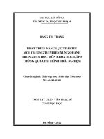 Phát triển năng lực tìm hiểu môi trường tự nhiên xung quanh trong dạy học môn khoa học lớp 5 thông qua chu trình trải nghiệm 1 