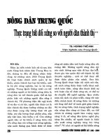 Nông dân trung quốc thực trạng bất đối xứng so với người dân thành thị 