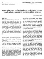 Quan điểm phát triển với vấn đề phát triển tư duy và lối sống con người tại vùng đông nam bộ 
