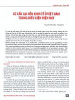 Cơ cấu lại nền kinh tế ở việt nam trong điều kiện hiện nay 