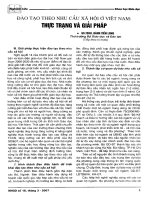 Đào tạo theo nhu cầu xã hội ở việt nam  thực trạng và giải pháp 