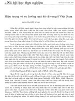 Hiện trạng và xu hướng quá độ tử vong ở việt nam 