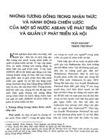 Những tương đồng trong nhận thức và hành động chiến lược của một số nước ASEAN về phát triển và quản lý phát triển xã hội 