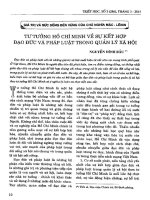 Tư tưởng Ho Chi Minh về sự kết hợp đạo đức và pháp luật trong quản lý xã hội.pdf