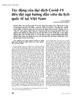 Tác động của đại dịch covid 19 đến đội ngũ hướng dẫn viên du lịch quốc tế tại việt nam 