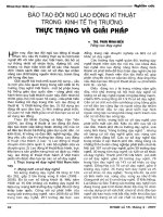 Đào tạo đội ngũ lao động kỹ thuật trong kinh tế thị trường  thực trạng và giải pháp 