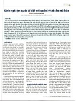 Kinh nghiệm quốc tế đối với quản lý tài sản mã hóa 