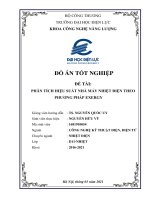 Tính toán hiệu suất nhà máy nhiệt điện theo phương pháp exergy